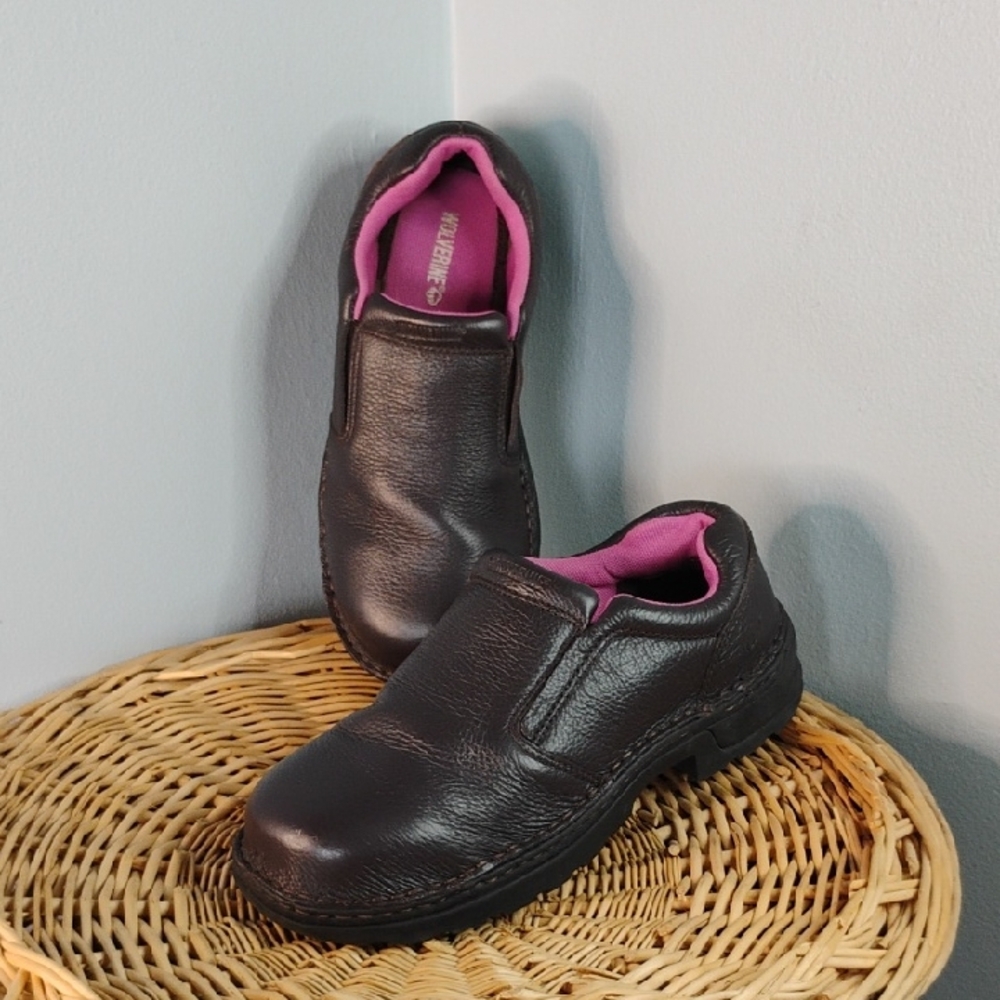 Wolverine Bailey Women's Size 7.5 Steel Toe 100% Full Grain Leather Safety Shoe